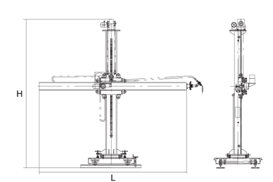 Сварочная колонна легкого типа