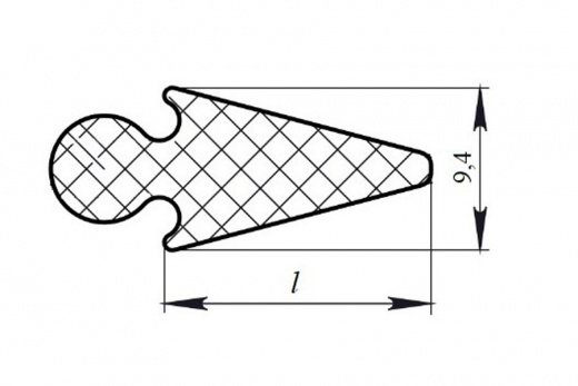 Силиконовый профиль 22 (15,5) мм, l=15,5 мм