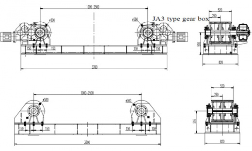 Роликовые опоры DSK120P с полиуретановыми роликами
