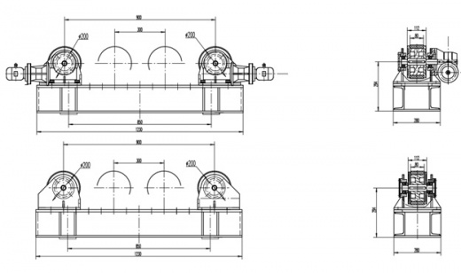 Роликовые опоры DSK2M с металлическими роликами